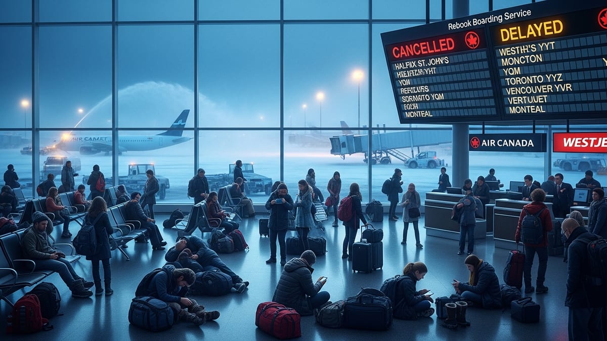 Winter Storms Snarl Air Travel Across Canada, Stranding Thousands of Passengers