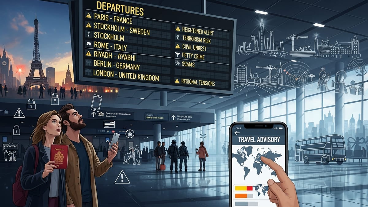 Canada Tightens Travel Warnings for Popular Destinations as Terror and Crime Risks Rise