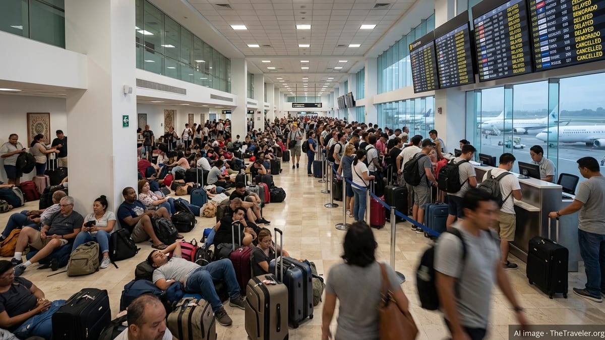 Flight Chaos Strands Hundreds at Cancun International Airport