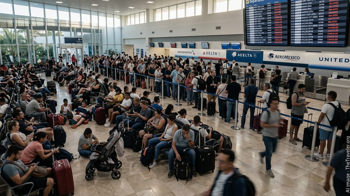 Flight Chaos Strands Hundreds at Cancun International Airport