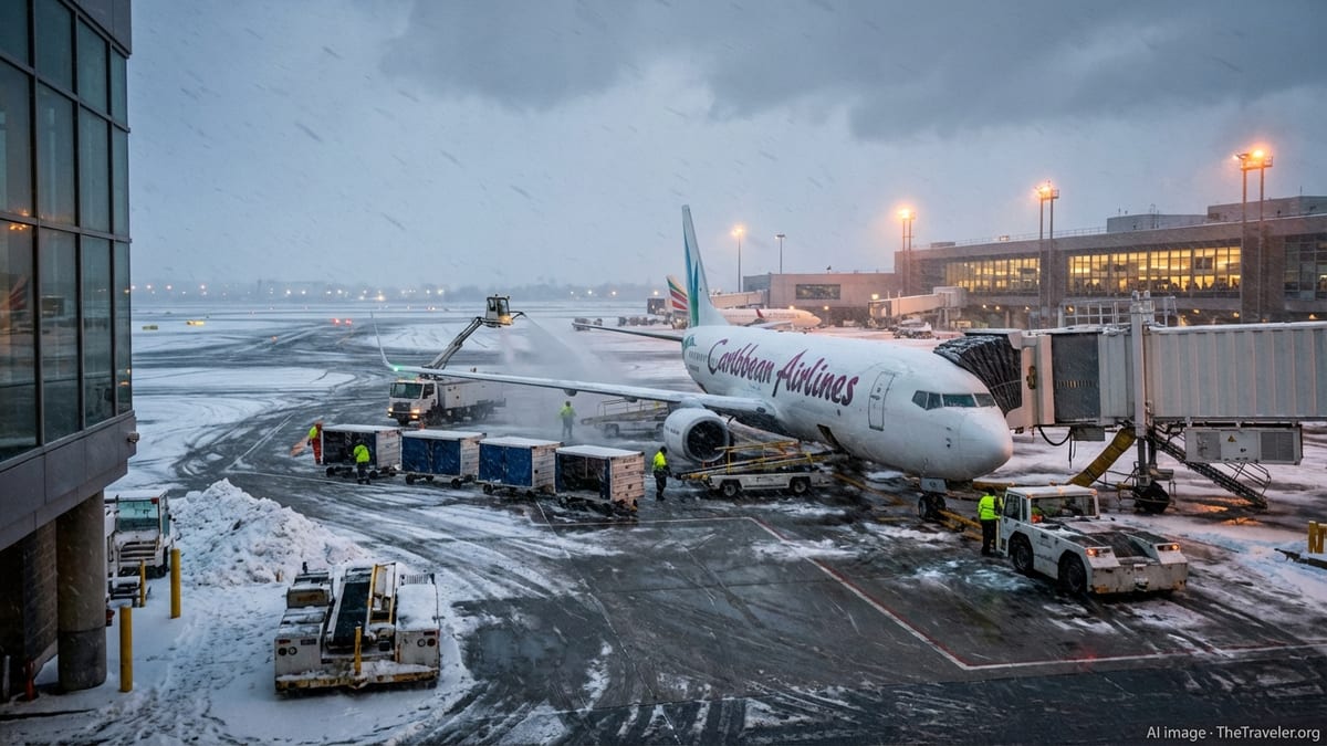 Caribbean Airlines Disrupts Schedule As US Blizzard Builds