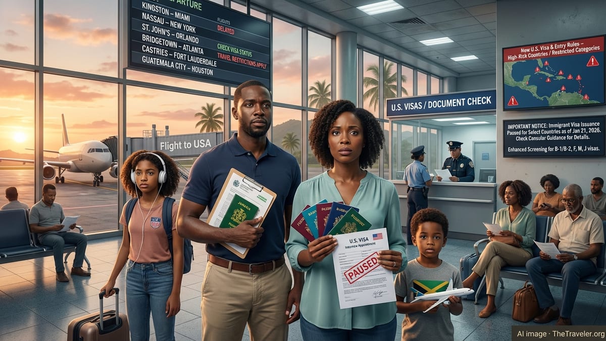 Caribbean Travel to U.S. Upended by New Visa Freezes and Expanded Bans