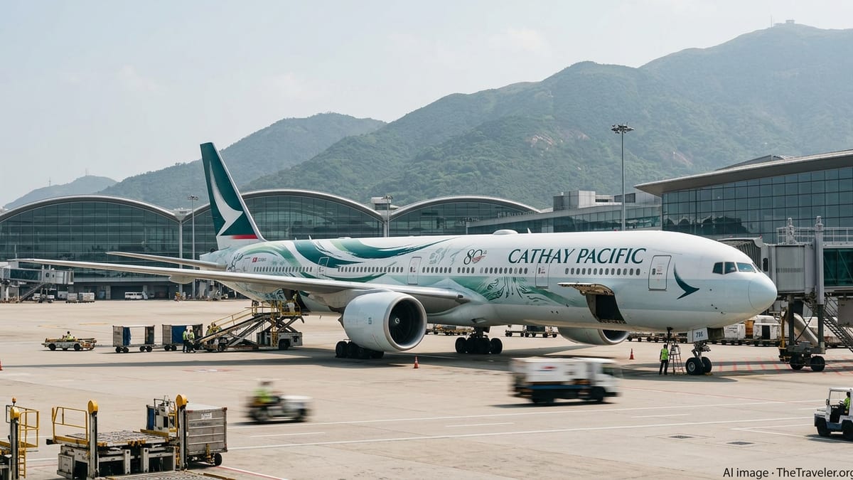 Cathay Pacific Reveals 80th Anniversary Art Livery in Hong Kong