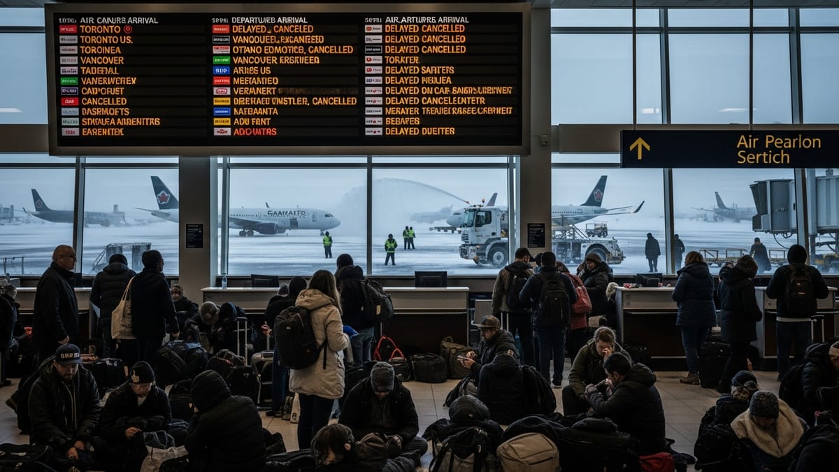 Winter Storms Snarl Canadian Air Travel, Stranding Thousands at Major Hubs
