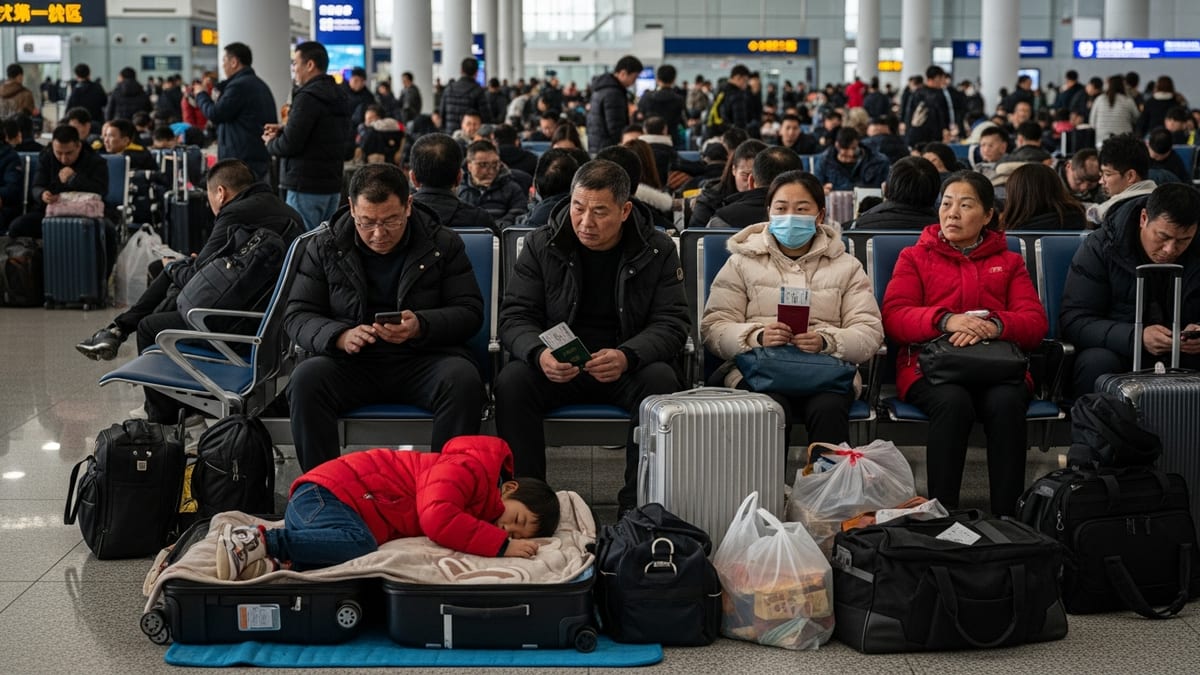 Over 1,000 Flights Canceled as Winter Chaos Grips China’s Key Travel Hubs
