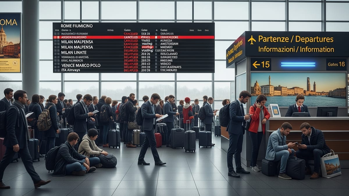Fresh Wave of Flight Disruptions Hits Rome, Milan and Venice Airports