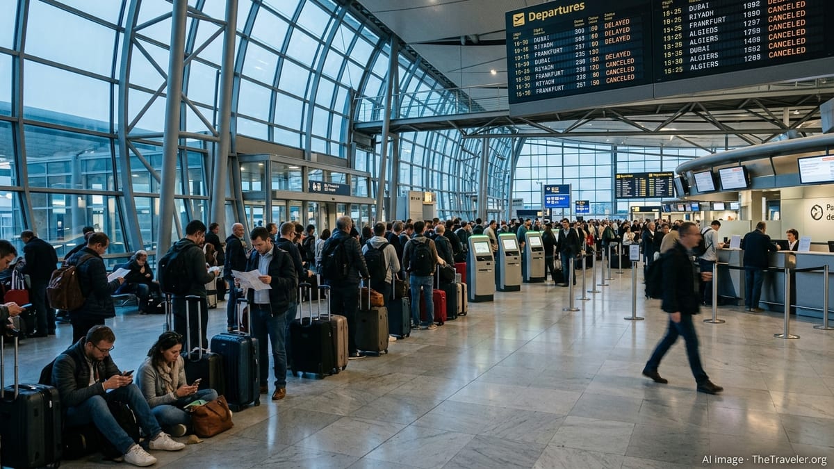 Flight Suspensions Snarl Traffic at Paris Charles de Gaulle