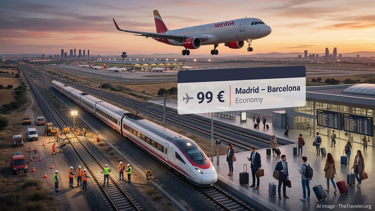 Iberia Caps Madrid–Barcelona Economy Fares at €99 as Rail Disruptions Mount