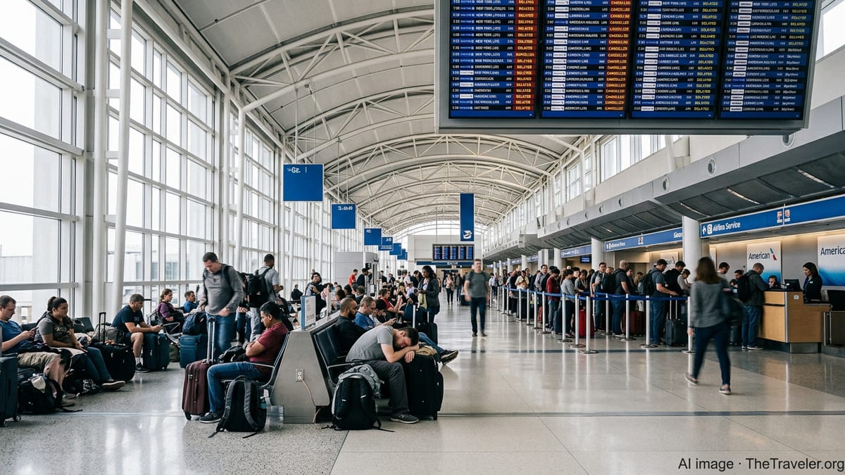 O’Hare Meltdown Strands Fliers as Delays Ripple to Global Hubs