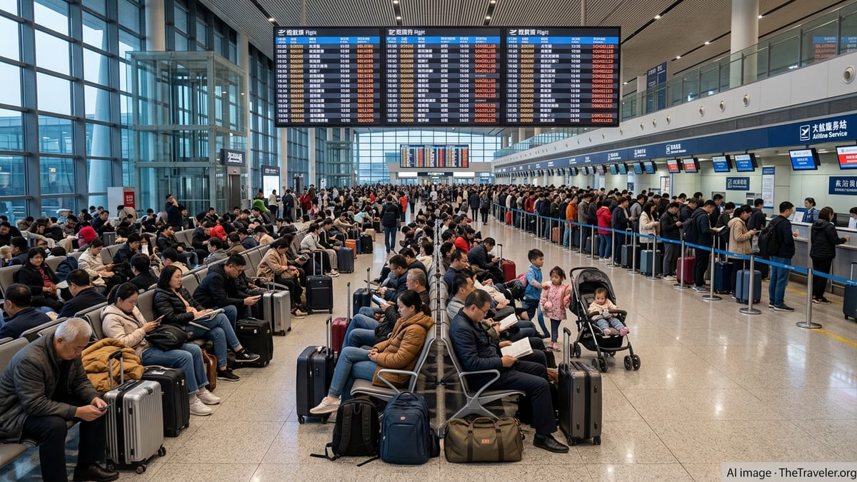 Mass Flight Disruptions Strand Thousands Across China
