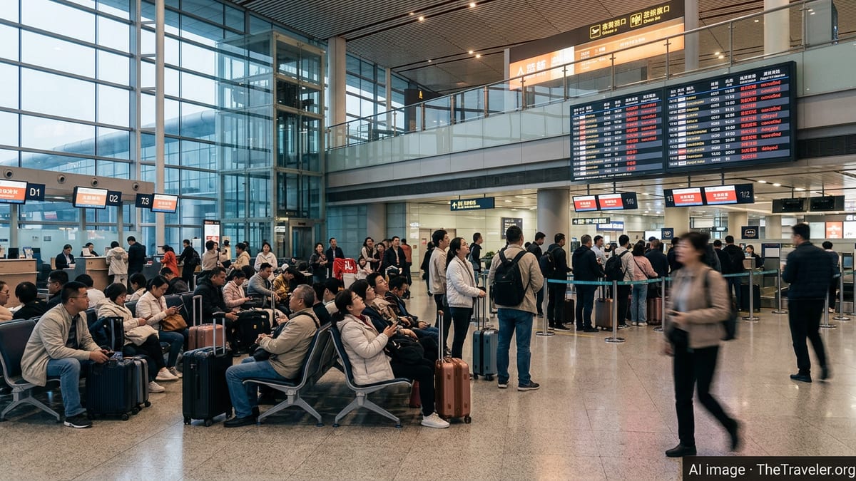 China Flight Chaos Strands Travelers Across Major Hubs