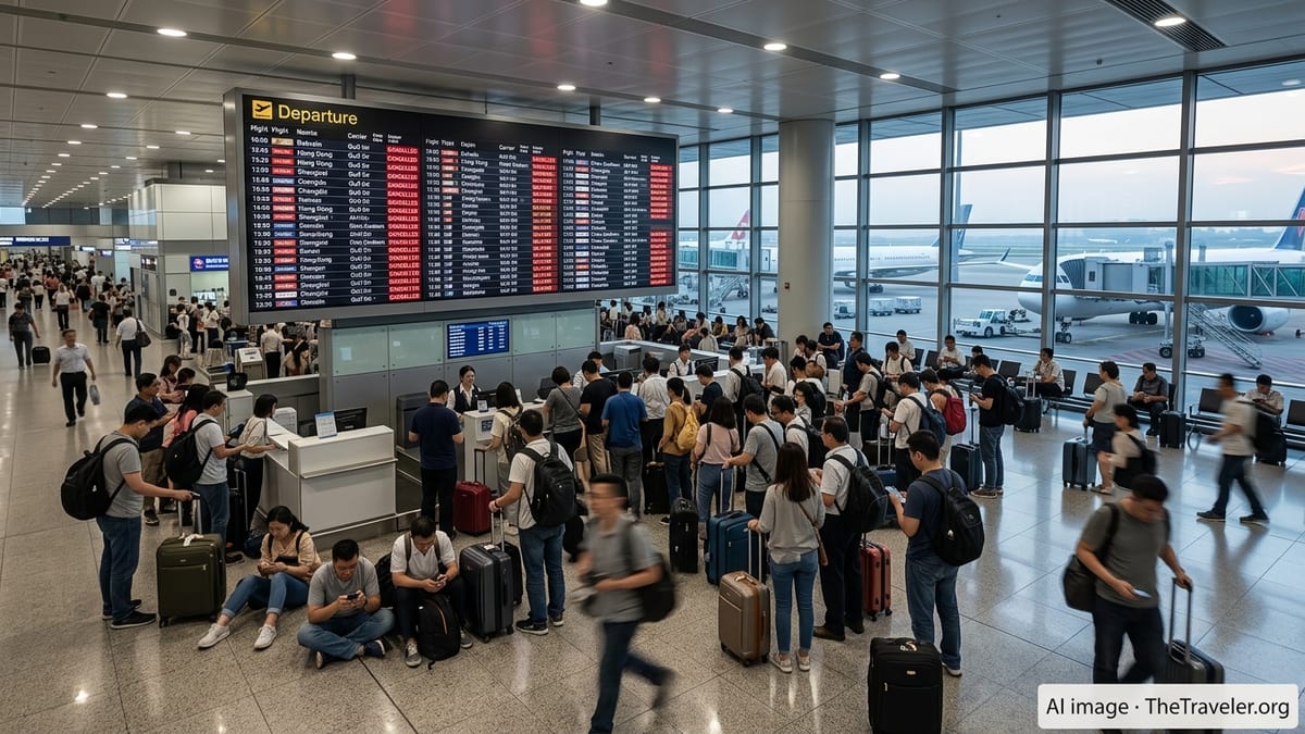 China Flight Disruptions Hit Gulf and Major Hubs
