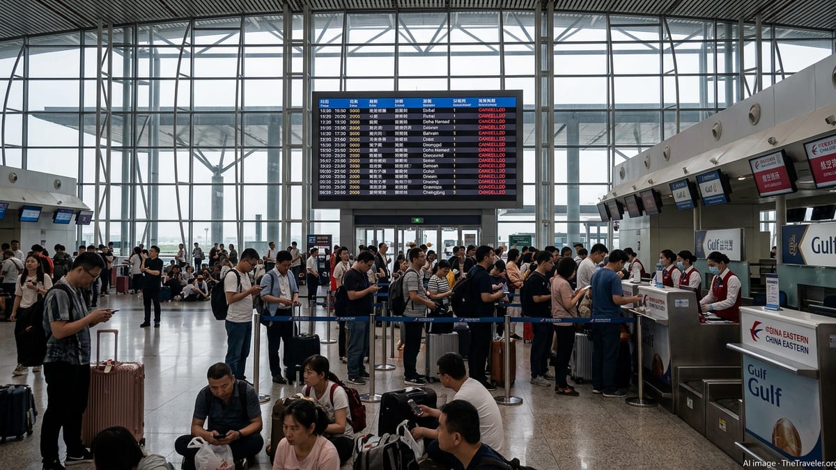 Flight Cancellations Hit China–Gulf Routes Amid Airspace Crisis