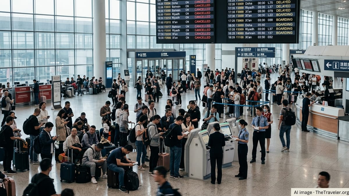 China Flight Chaos as Gulf and Chinese Carriers Slash Routes