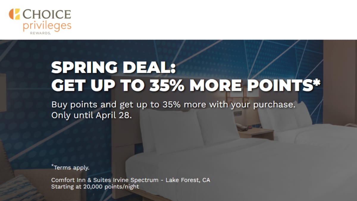 Choice Privileges Launches 35% Bonus on Purchased Points