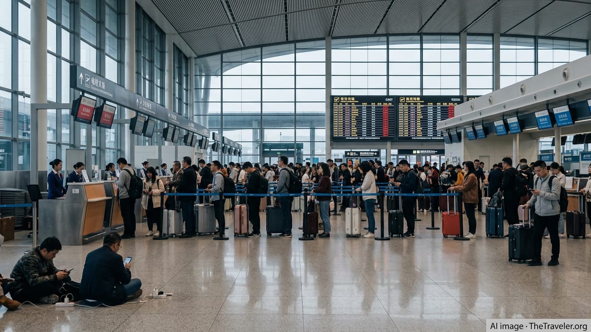 Mass Flight Delays Hit Chongqing Jiangbei Airport