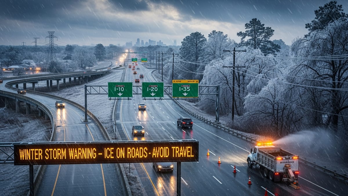 Multi-Day Southern U.S. Ice Storm Threatens Travel Chaos from Texas to Carolinas