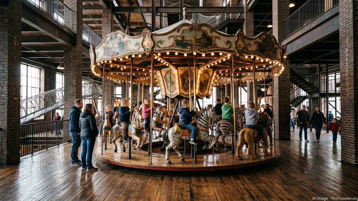 City Museum Debuts Restored 1920s Carousel for Young Riders