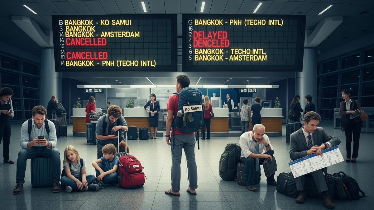Flight Chaos Hits Bangkok, Ko Samui, Amsterdam Links Amid Peak Travel Season