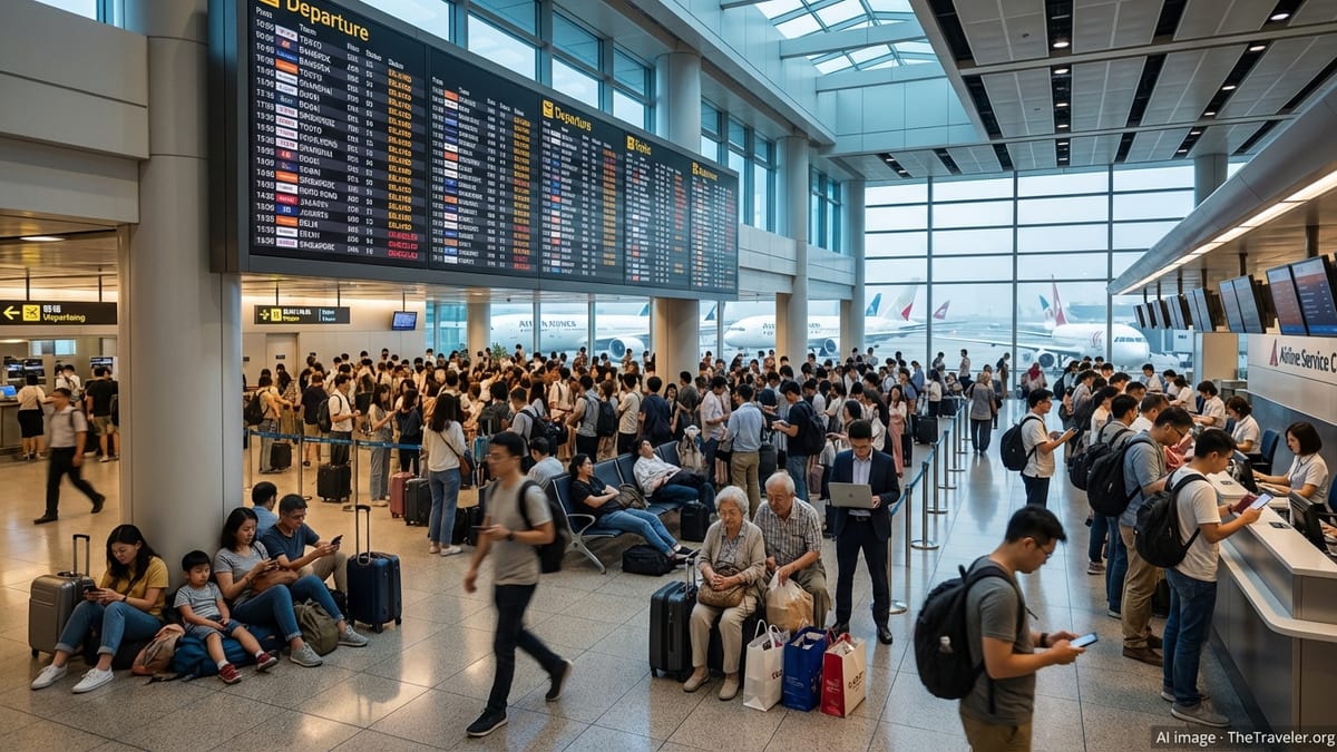 Flight Chaos Sweeps Asian Hubs as Nearly 3,000 Delays Hit Travelers