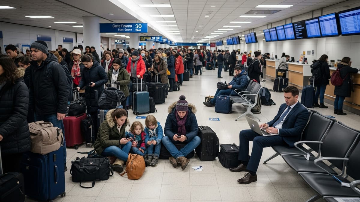 Winter Storm Triggers 560 Flight Cancellations, Travel Chaos Across Canada