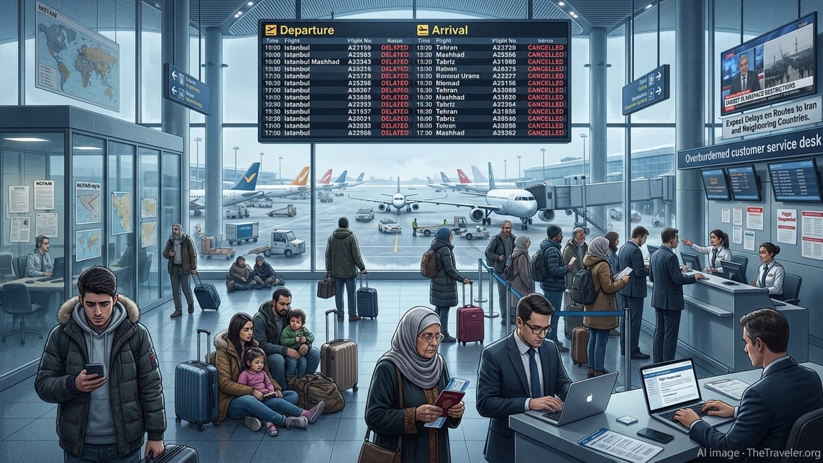 Pegasus, Iran National Flight Suspensions Snarl Istanbul Hubs Amid Iran Unrest