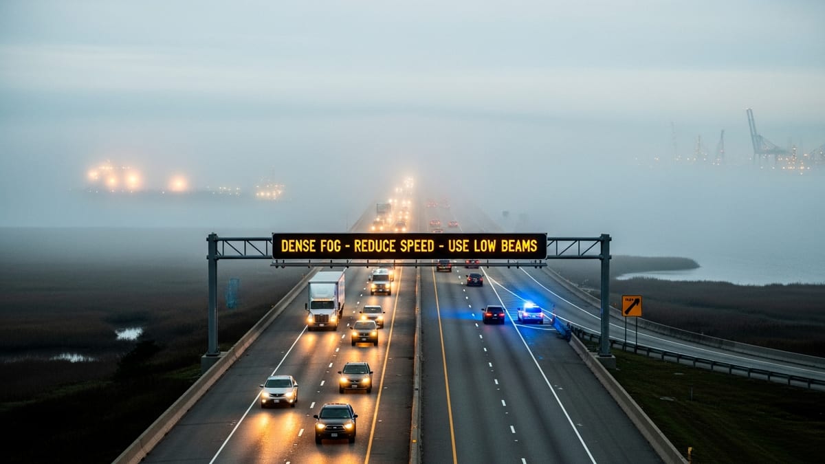 Persistent Gulf Coast Fog Disrupts Travel Across Texas and Louisiana