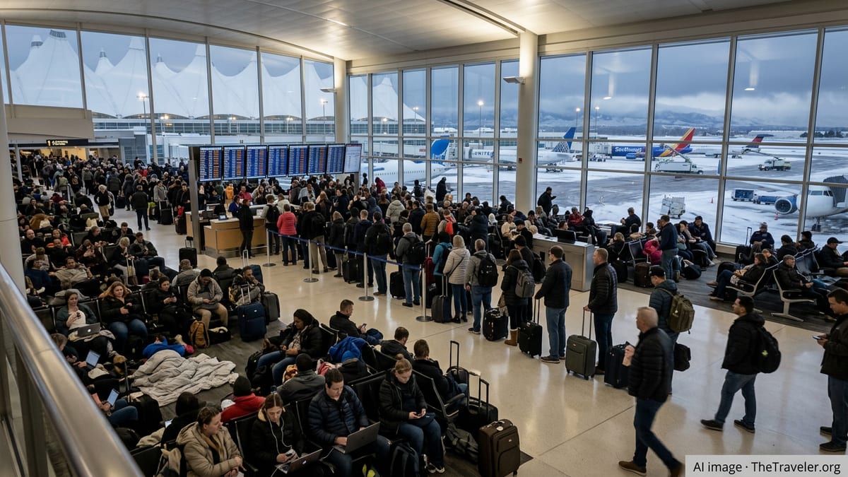 Storm Chaos Strands Hundreds at Denver International Airport