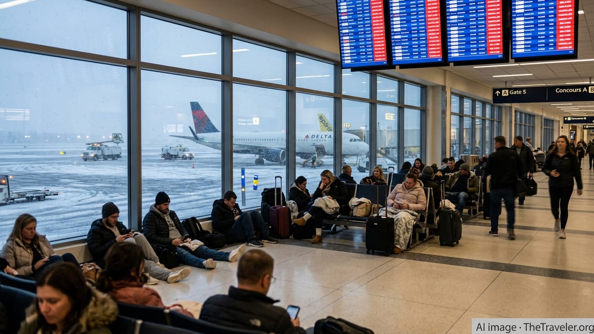 Storm-Fueled Chaos Strands Travelers at Detroit Metro