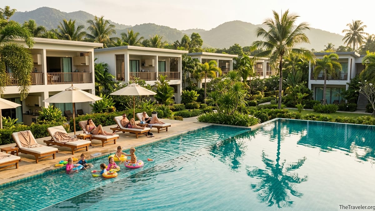 Family-friendly pool and suites at Diamond Resort Phuket near Bangtao Beach.