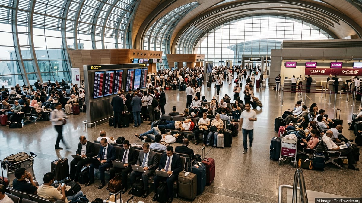 Doha Chaos as 453 Flights Canceled Amid Iran War Fallout