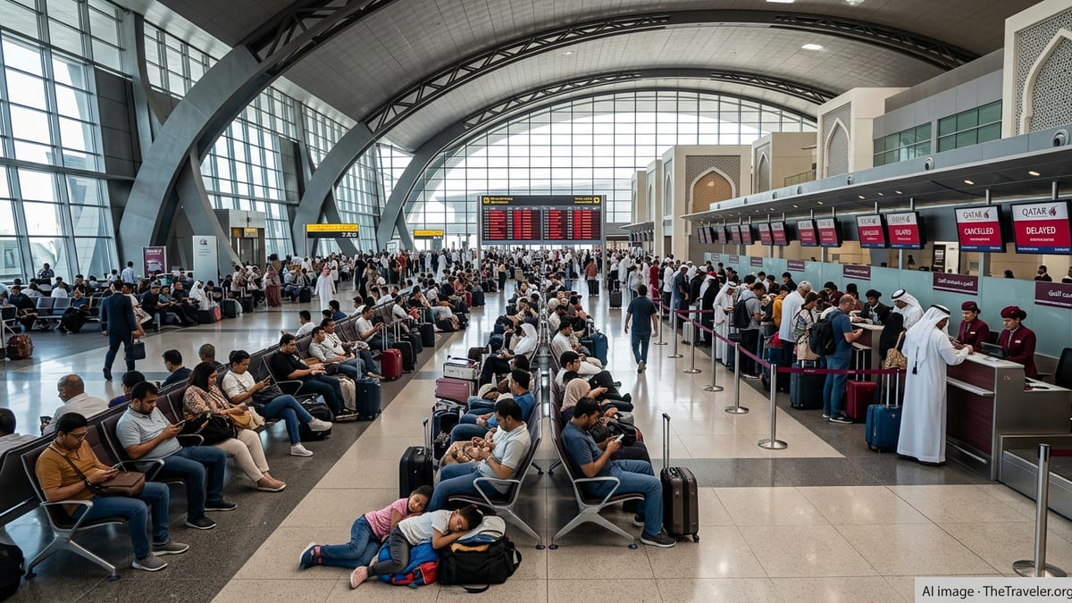 Hundreds Stranded as 566 Flights Cancelled at Doha Hub