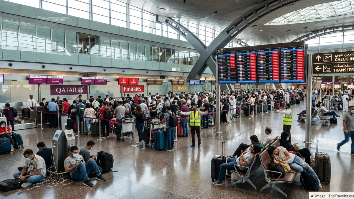 Doha Flight Chaos: Hundreds of Delays as Gulf Airspace Shuts