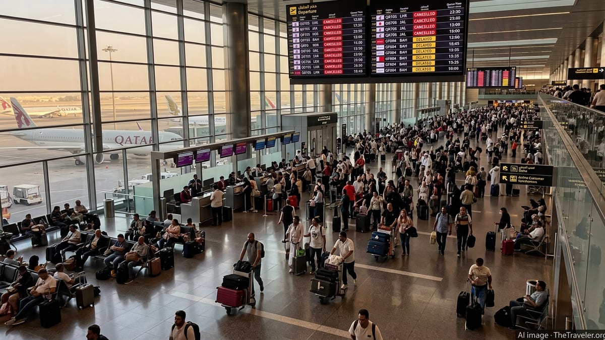 Flight Chaos Continues in Doha Amid Prolonged Airspace Disruption