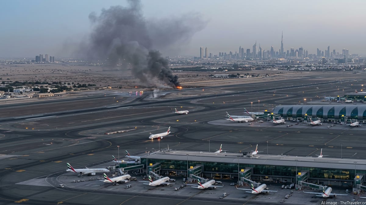 Drone Strike Near Dubai Airport Sparks Fire and Travel Chaos