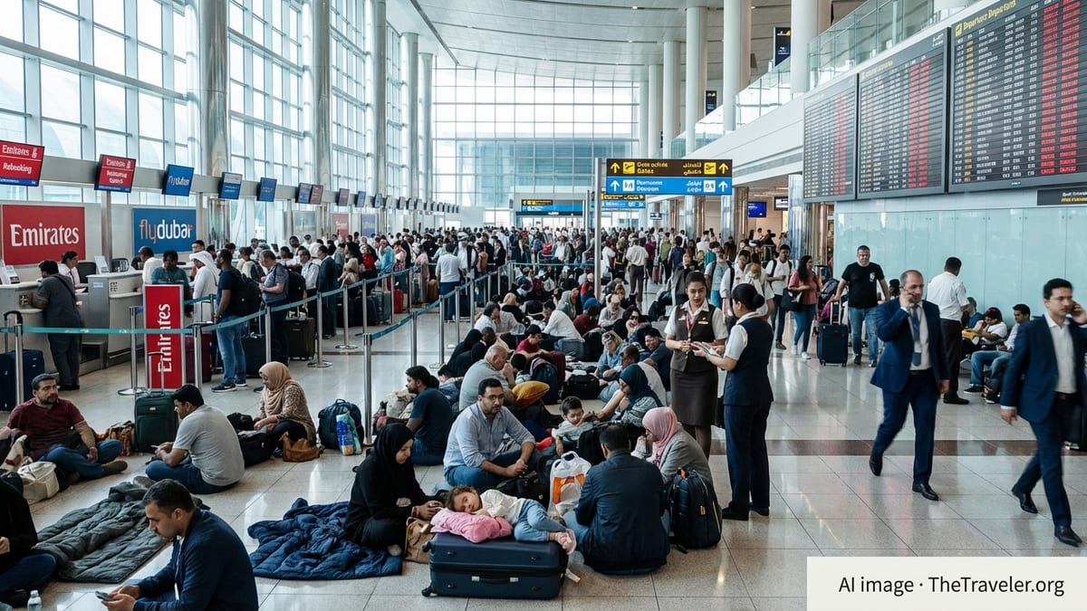 Dubai Airport Chaos as UAE Airspace Shuts Amid Iran Strikes