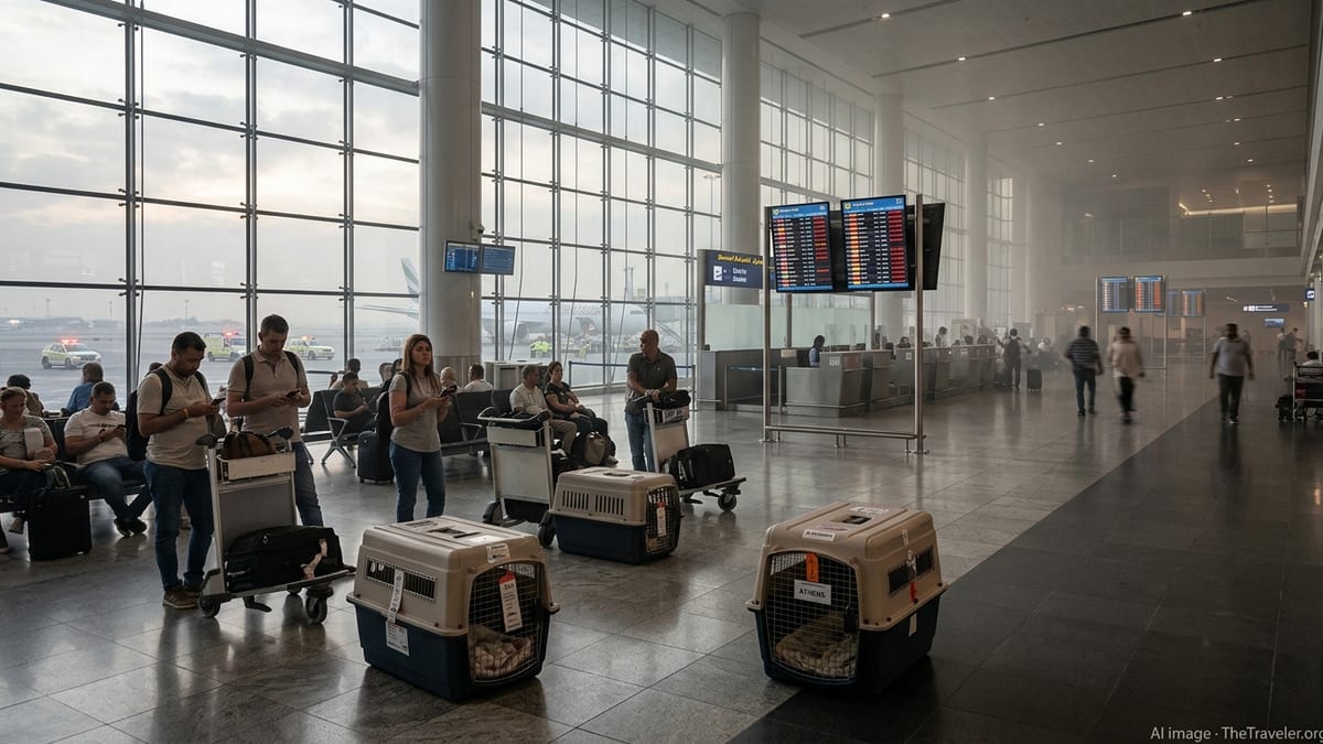 Dubai Airport Fire Halts Greek Repatriation Flight With Pets