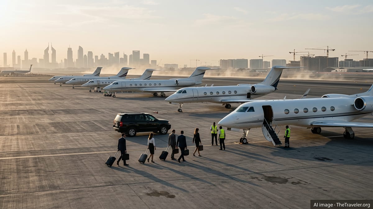 Wealthy Travelers Flee Gulf Hubs on Costly Private Jets