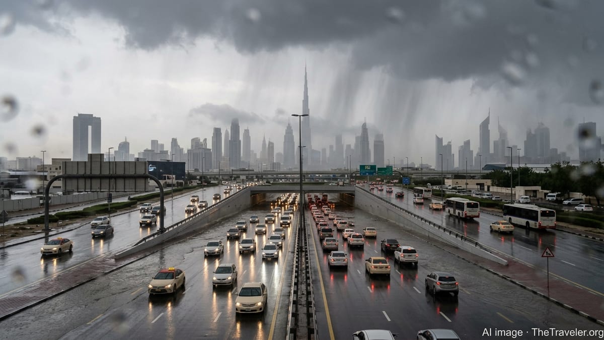 UAE Rainstorms Snarl Travel Across Dubai and Key Cities