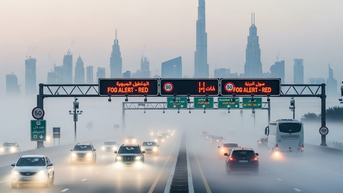 Fog, Winds and Rough Seas Disrupt Winter Travel Across the UAE