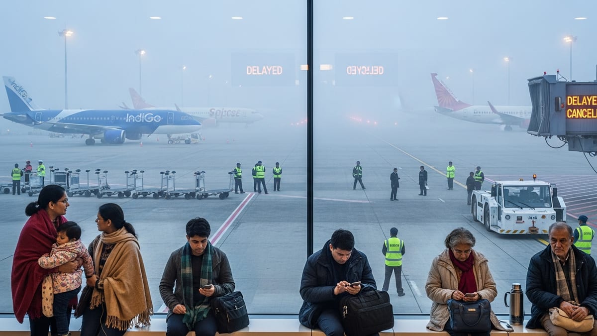 Dense Fog Triggers Major Flight Disruptions Across North India, Airlines Issue Travel Alerts