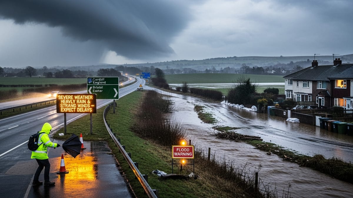 Yellow Warnings for Heavy Rain Threaten Travel Across Southern England and South Wales