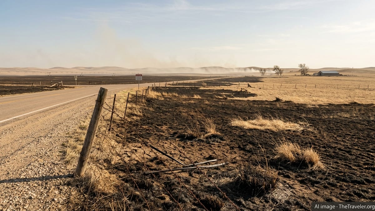 Early Wildfires Scorch Central U.S. as Record Heat Arrives