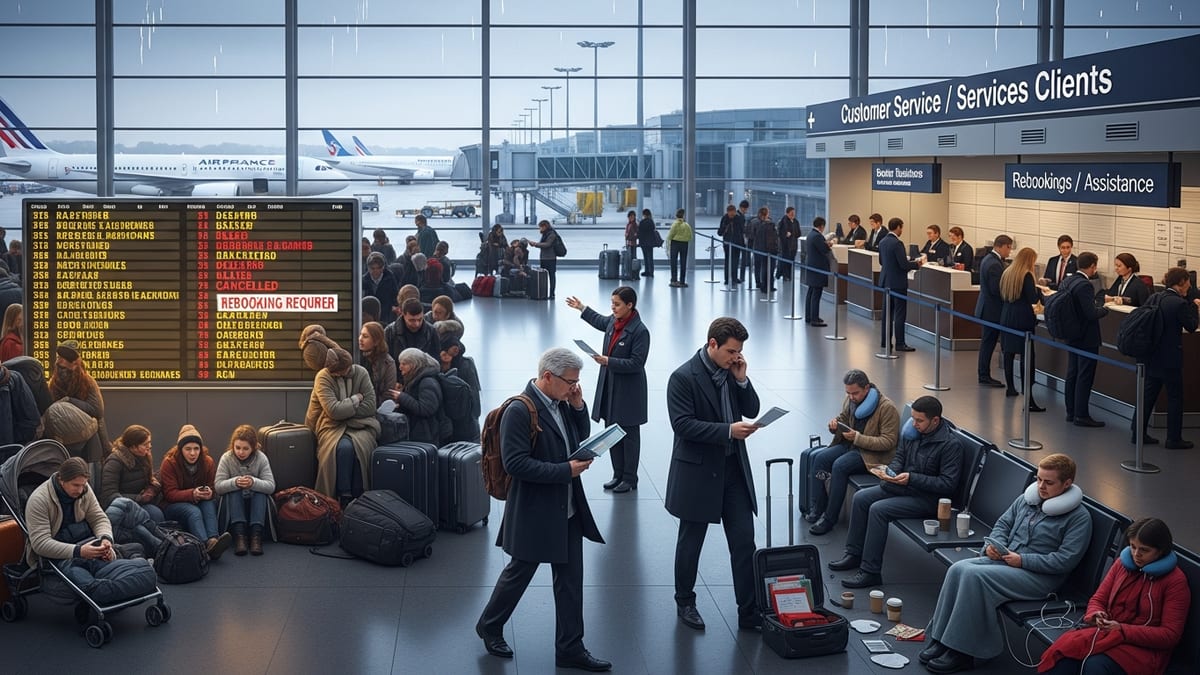 Winter Delays Snarl Flights at Paris and Nice, Stranding Thousands Across France