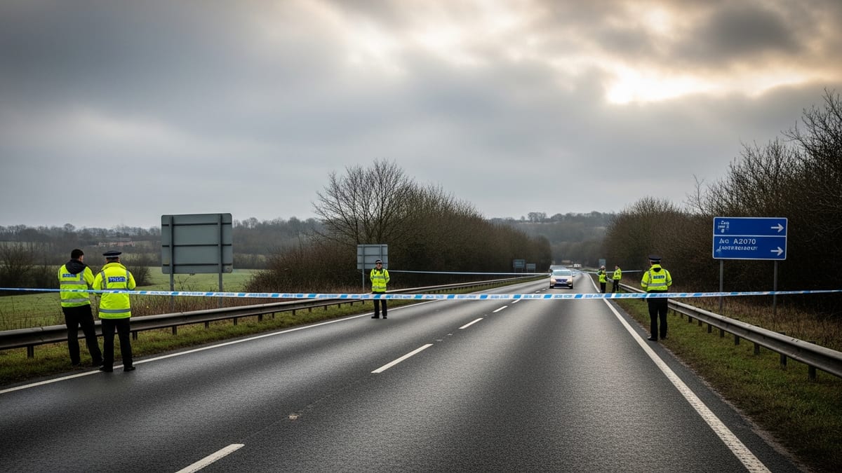 Fatal Tanker-Car Crash Shuts Kent’s A2070, Causes Major Ashford Disruption