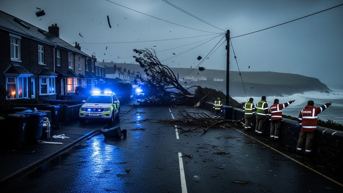 Storm Goretti Slams Cornwall: Red Warning, Power Cuts and UK Travel Chaos