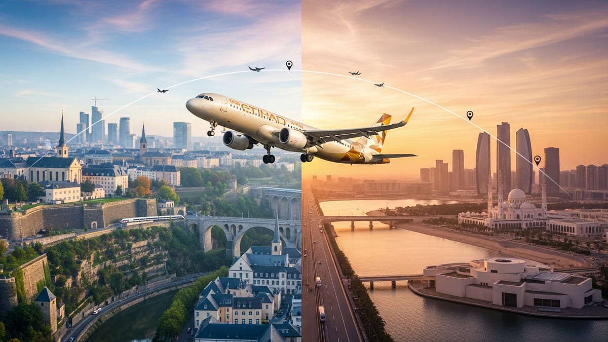 Etihad to Launch First-Ever Nonstop Flights Between Luxembourg and Abu Dhabi in 2026