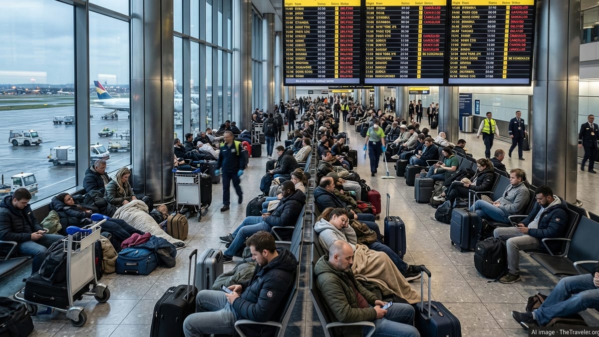 Europe Flight Chaos Strands Thousands as Airlines Suspend Routes