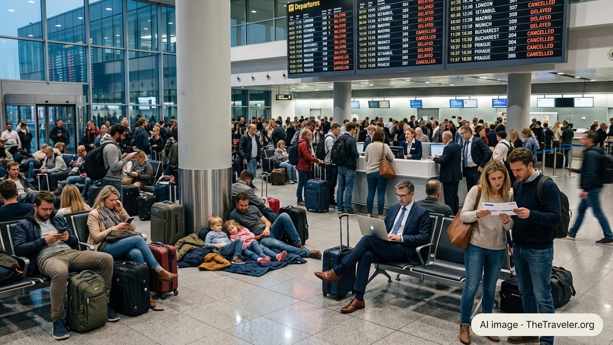Europe Flight Chaos Strands Thousands as 556 Flights Axed