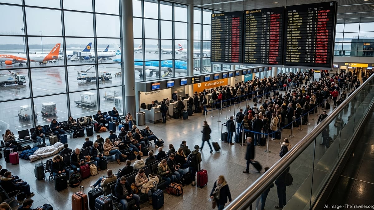 Europe Flight Chaos Strands Thousands as Weather Hits Major Hubs